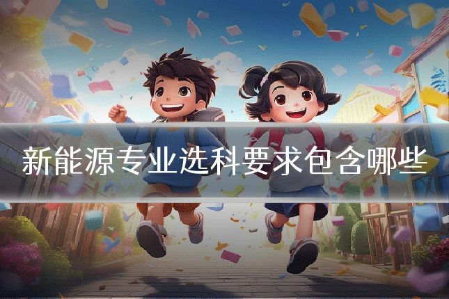 新能源专业选科要求包含哪些