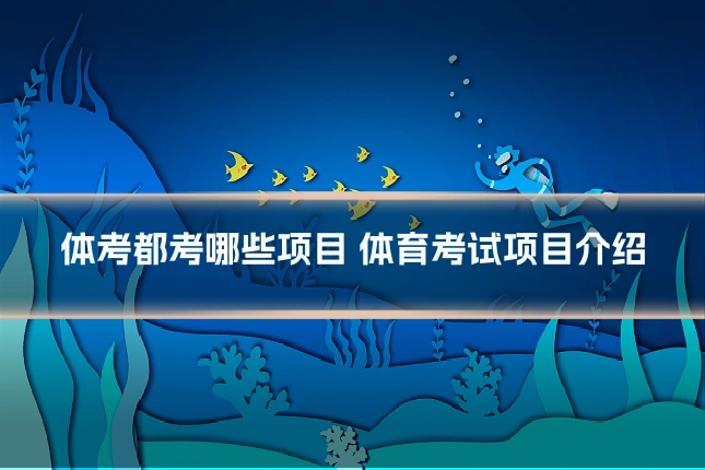 体考都考哪些项目 体育考试项目介绍