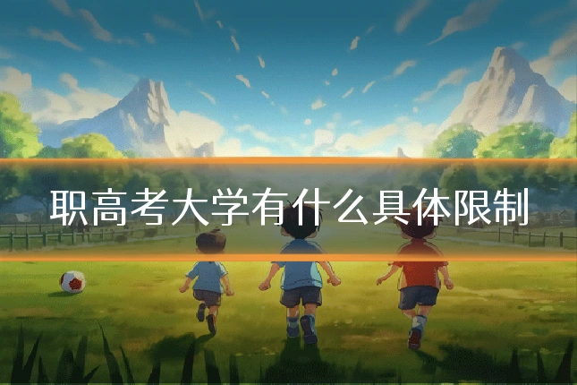 职高考大学有什么具体限制