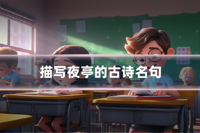 描写夜亭的古诗名句