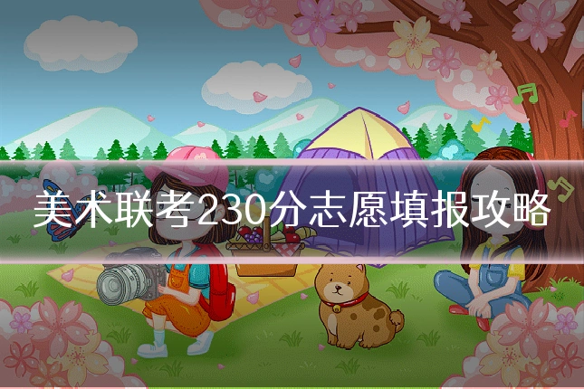 美术联考230分志愿填报攻略