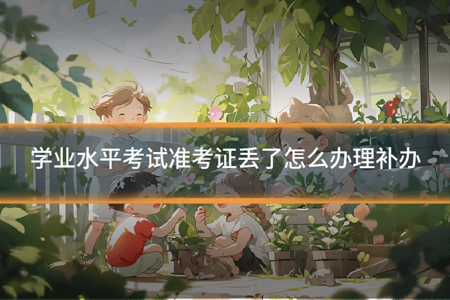 学业水平考试准考证丢了怎么办理补办
