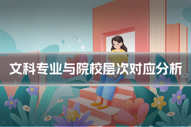 文科专业与院校层次对应分析