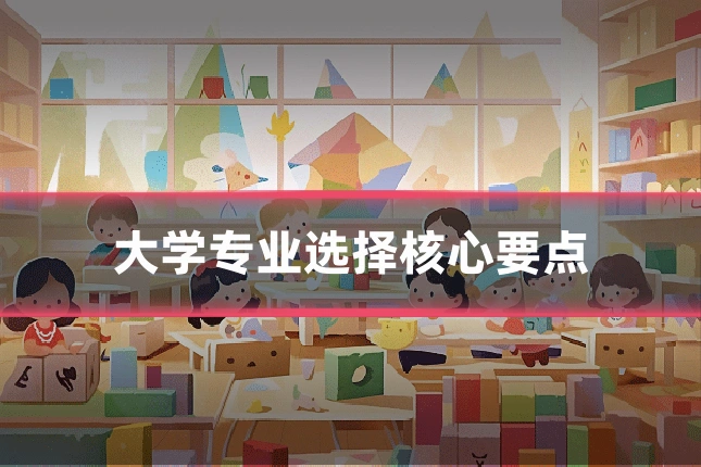 大学专业选择核心要点