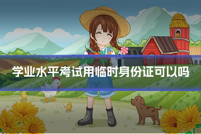学业水平考试用临时身份证可以吗