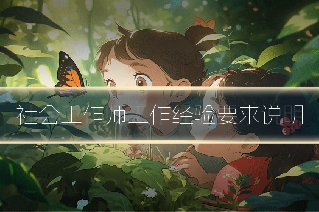 社会工作师工作经验要求说明