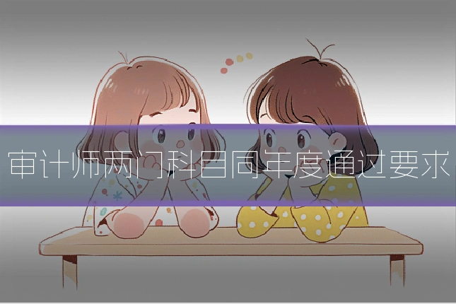 审计师两门科目同年度通过要求