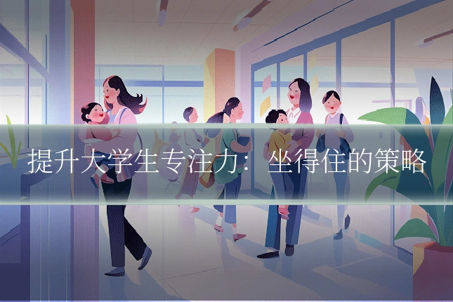 提升大学生专注力：坐得住的策略