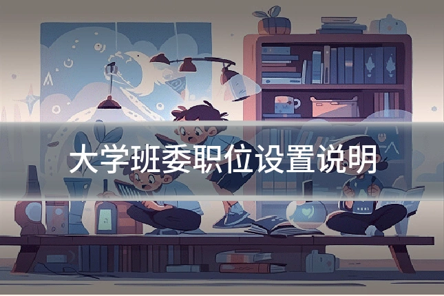 大学班委职位设置说明