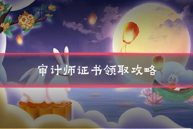 审计师证书领取攻略