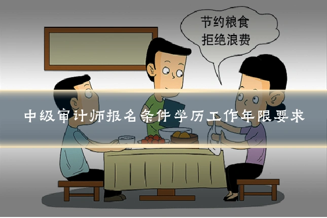 中级审计师报名条件学历工作年限要求