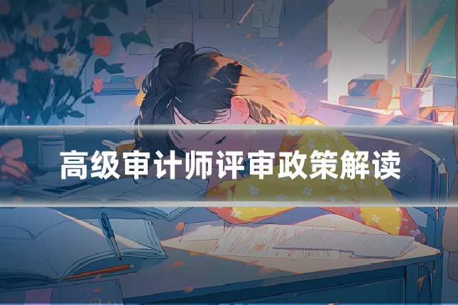 高级审计师评审政策解读