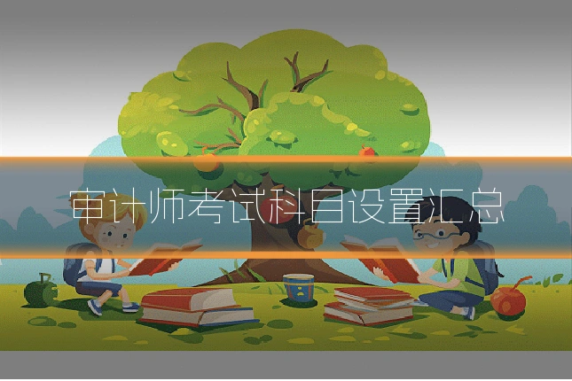 审计师考试科目设置汇总