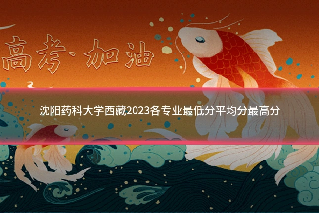 沈阳药科大学西藏2023各专业最低分平均分最高分