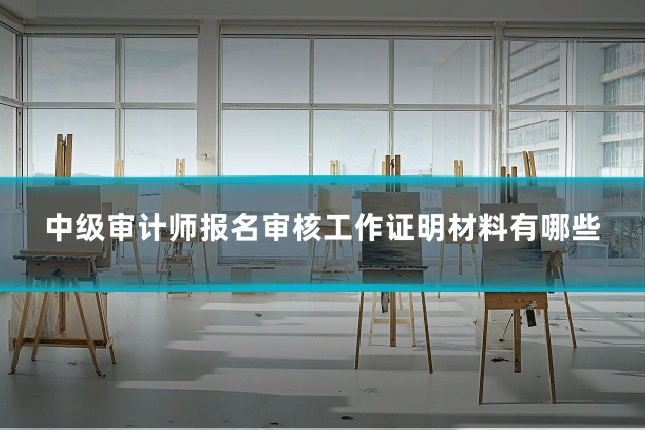 中级审计师报名审核工作证明材料有哪些