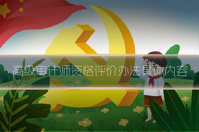 高级审计师资格评价办法具体内容