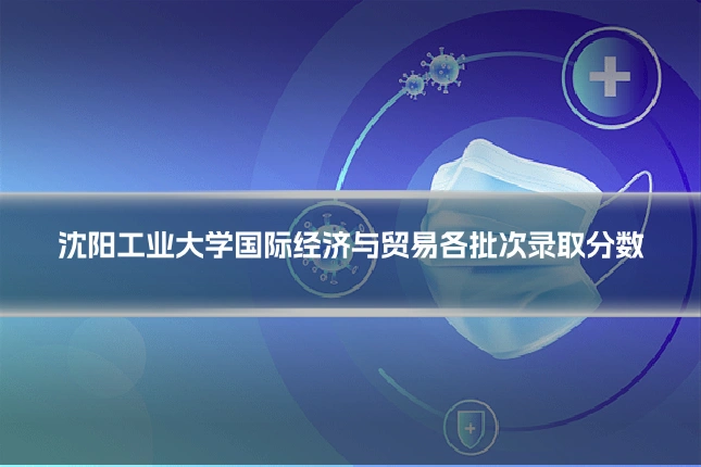 沈阳工业大学国际经济与贸易各批次录取分数