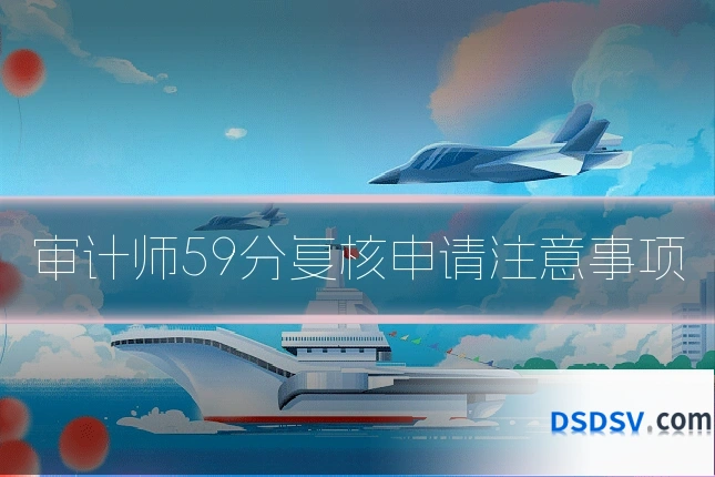 审计师59分复核申请注意事项