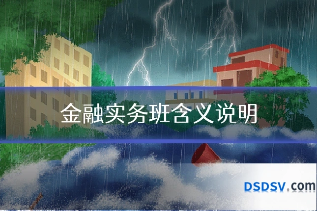金融实务班含义说明