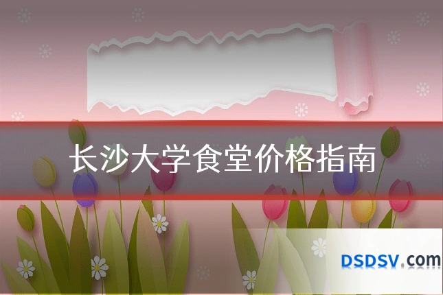 长沙大学食堂价格指南