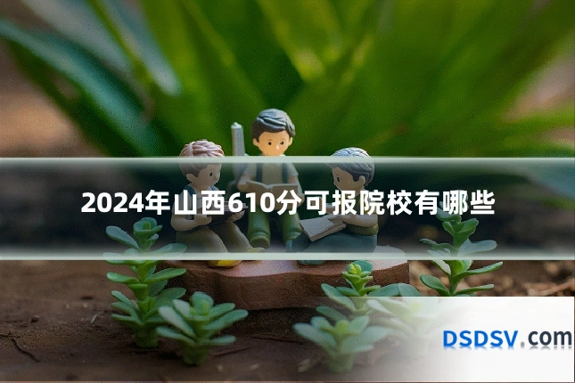 2024年山西610分可报院校有哪些