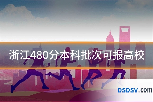 浙江480分本科批次可报高校