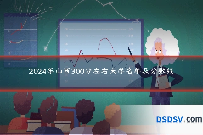 2024年山西300分左右大学名单及分数线