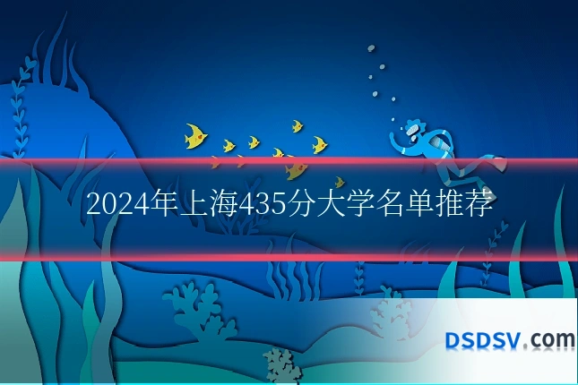 2024年上海435分大学名单推荐