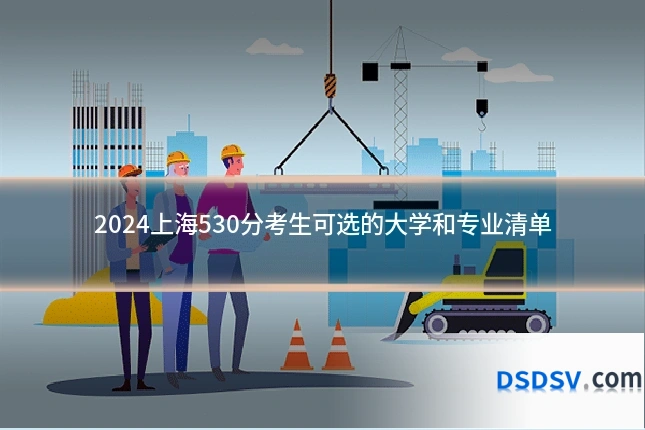 2024上海530分考生可选的大学和专业清单
