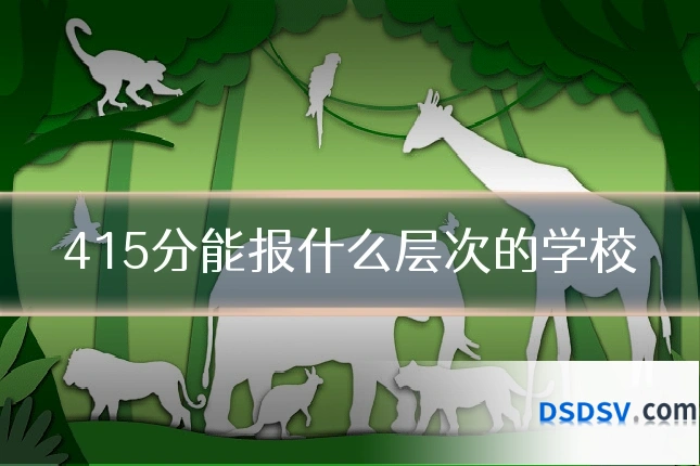 415分能报什么层次的学校