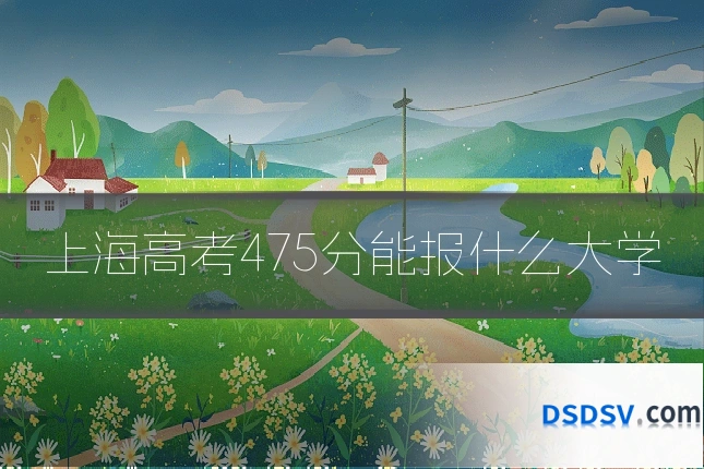 上海高考475分能报什么大学