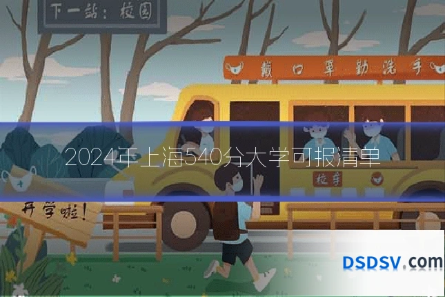 2024年上海540分大学可报清单