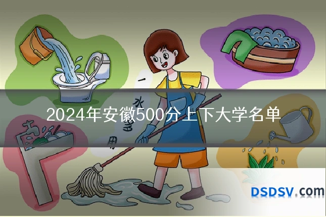 2024年安徽500分上下大学名单
