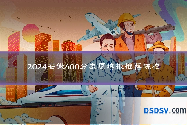 2024安徽600分志愿填报推荐院校