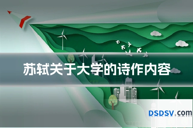 苏轼关于大学的诗作内容