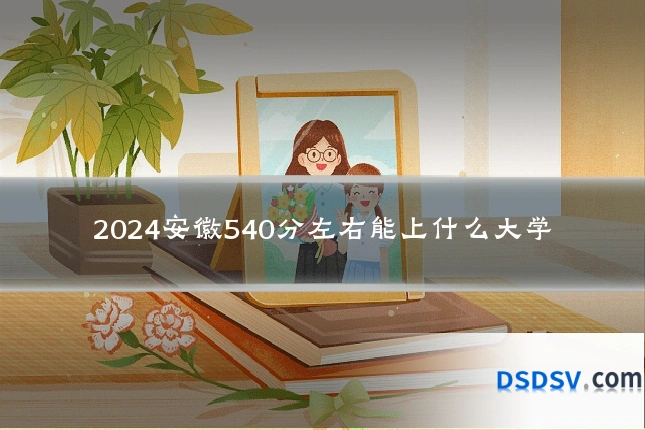 2024安徽540分左右能上什么大学