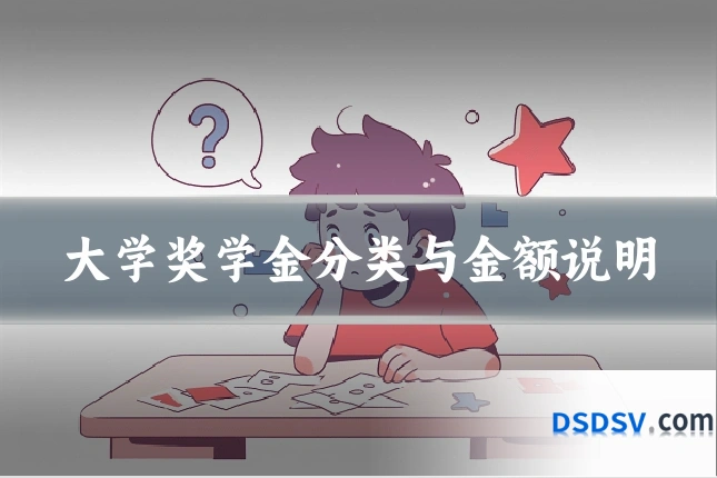 大学奖学金分类与金额说明
