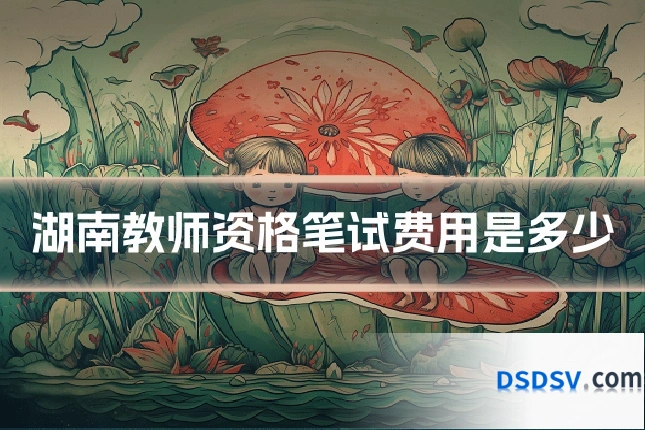 湖南教师资格笔试费用是多少