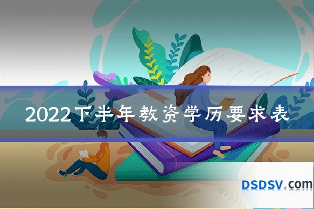 2022下半年教资学历要求表