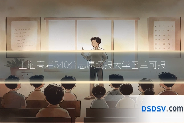 上海高考540分志愿填报大学名单可报