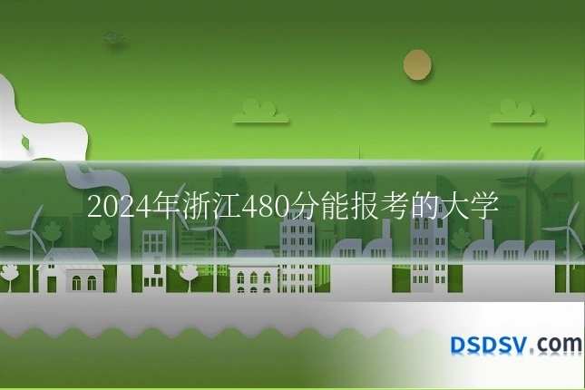 2024年浙江480分能报考的大学