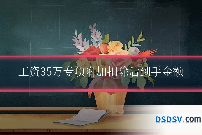 工资35万专项附加扣除后到手金额
