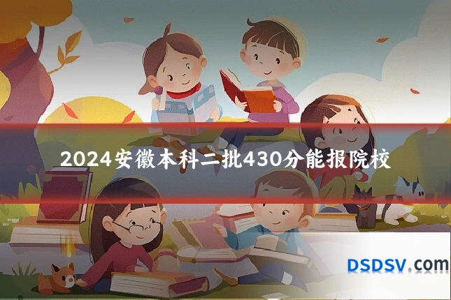 2024安徽本科二批430分能报院校