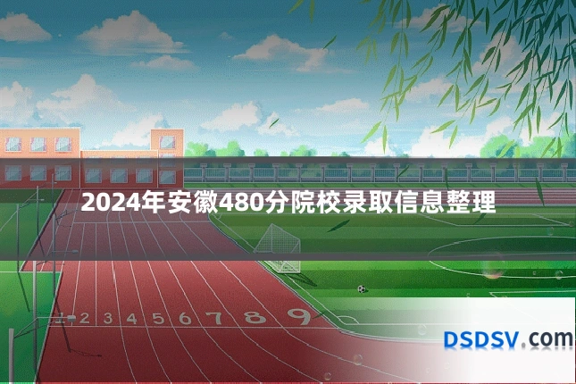 2024年安徽480分院校录取信息整理