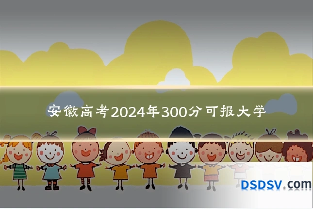 安徽高考2024年300分可报大学