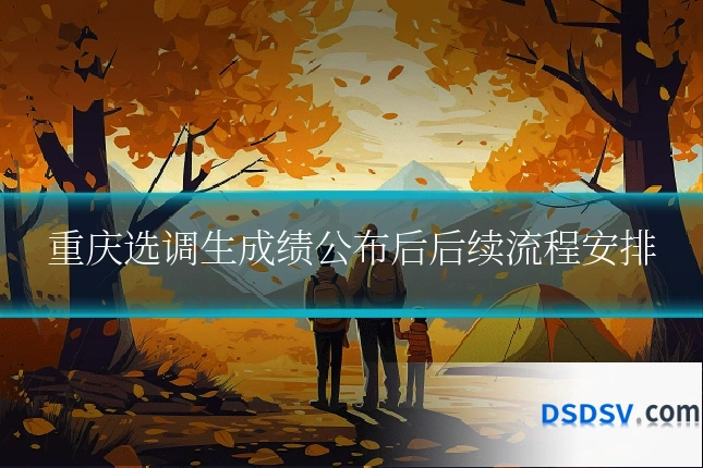 重庆选调生成绩公布后后续流程安排