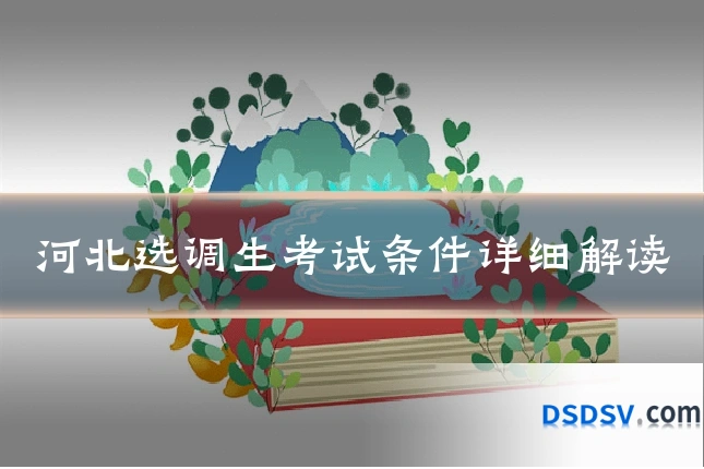 河北选调生考试条件详细解读