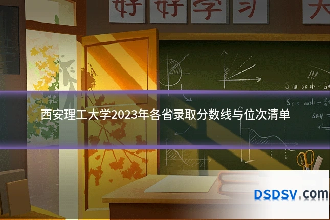西安理工大学2023年各省录取分数线与位次清单