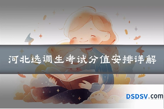 河北选调生考试分值安排详解