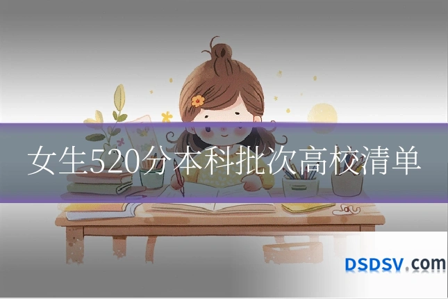 女生520分本科批次高校清单